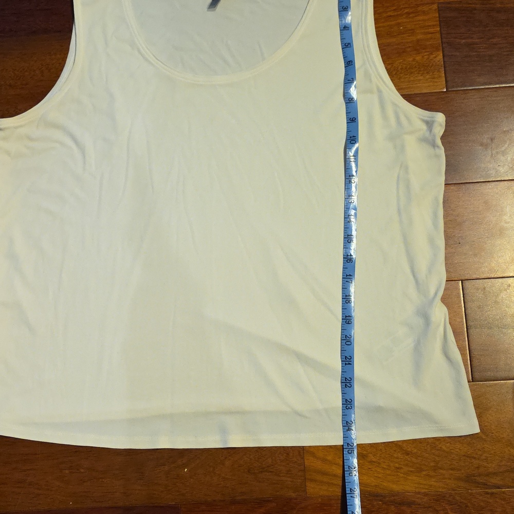 Eileen Fisher White Silk Knit Scoop Neck Tank Top - Picture 4 of 4